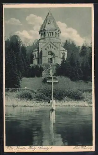 AK Berg / Starnberger See, Votivkapelle König Ludwig II.