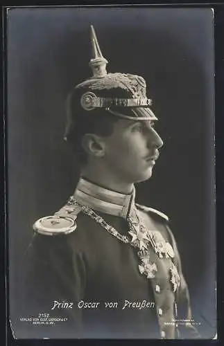 AK Prinz Oskar von Preussen in Uniform