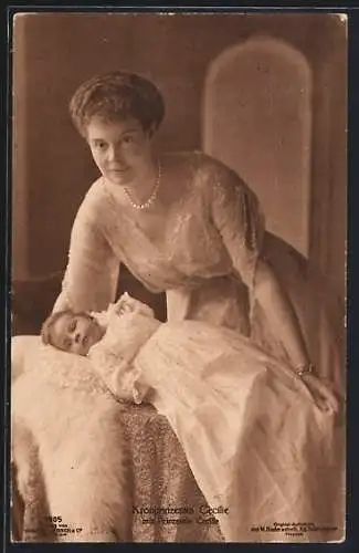 AK Kronprinzessin Cecilie mit Princessin Cecilie