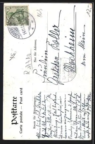 AK Donaueschingen, Kaiserbesuch 1905