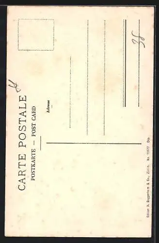 AK Pfäffikon /Zürich, Kirche und Strassenpartie mit Gasthof zur Krone