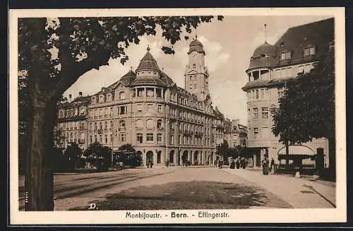 AK Bern, Monbijoustrasse Ecke Effingerstrasse