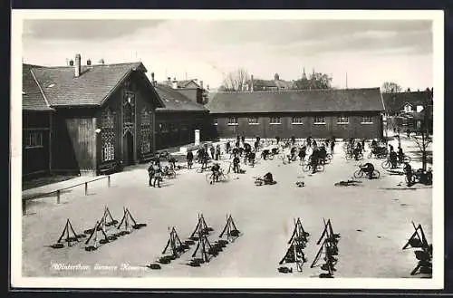 AK Winterthur, Äussere Kaserne, Soldaten bei Übungen