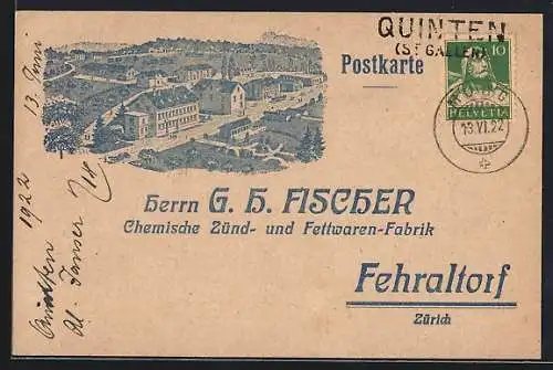 AK Fehraltorf, Chemische Zünd- u. Fettwaren-Fabrik G. H. Fischer