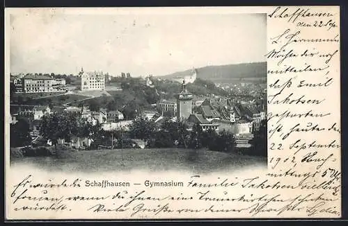 AK Schaffhausen, Teilansicht mit Gymnasium