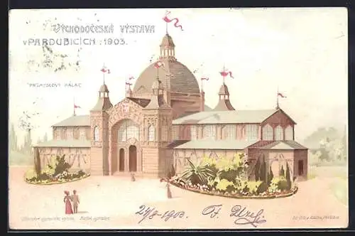 Lithographie Pardubice, Východoceská Výstava 1903 - Prumyslový Palác