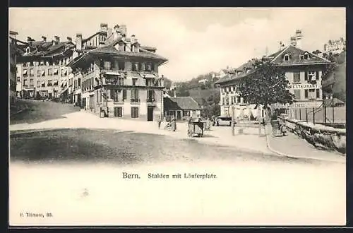 AK Bern, Stalden mit Läuferplatz, Restaurant