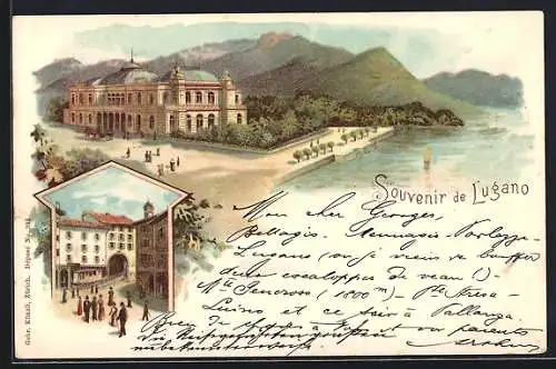 Lithographie Lugano, Ortspartien