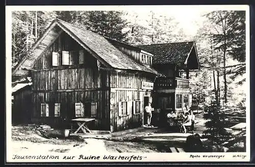 AK Thalgau, Jausenstation zur Ruine Wartenfels am Schober