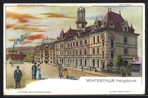 Künstler-AK C. Steinmann Nr. 2210: Winterthur, Postgebäude