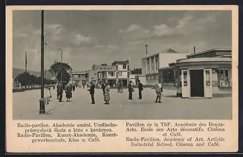 AK Brno, Jubilejni Vystava csl. kultury 1928, Kino u. Café, Radio-Pavillon