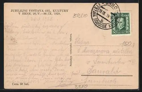 AK Brno, Jubilejni Vystava csl. kultury 1928, Kino u. Café, Radio-Pavillon