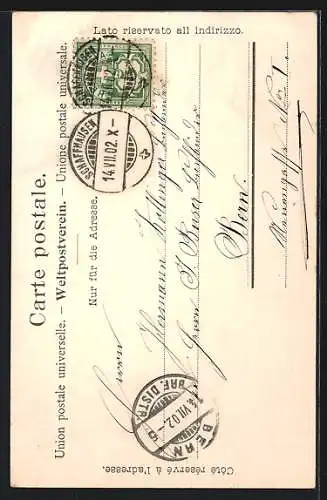 AK Schaffhausen, Oberthorturm und Strasse