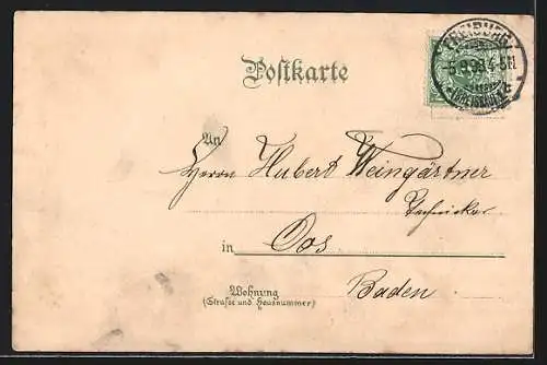 Lithographie Neueste Mondscheinkarte, Glatzkopf auf Bank leuchtet bei Halt gegen das Licht