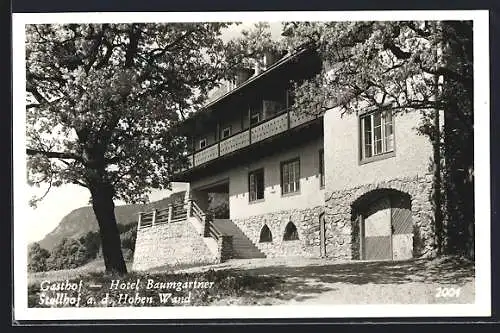 AK Stollhof a. d. Hohen Wand, Gasthof-Hotel Baumgartner