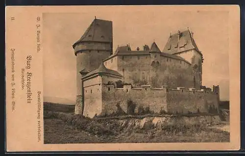 AK Kreuzenstein, Nordostseite der Burg