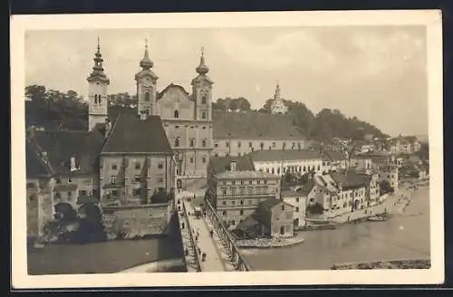 AK Steyr, Brücke und Kirche