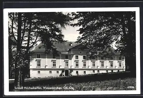 AK Waizenkirchen /O. Ö., Schloss Hochscharten, Frontansicht