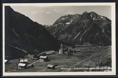 AK Mittelberg-Bödmen, Kirche mit Widderstein