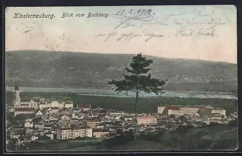 AK Klosterneuburg, Blick vom Buchberg auf den Ort