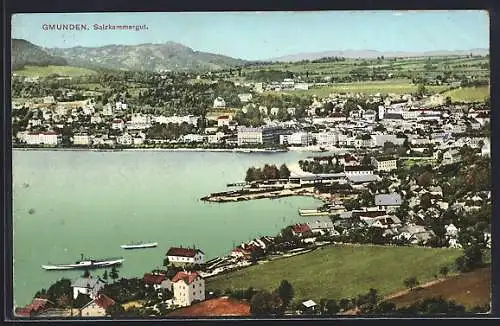 AK Gmunden /Salzkammergut, Teilansicht