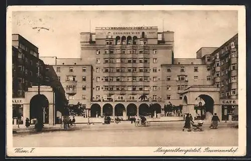 AK Wien, Margarethengürtel mit Hotel Reumannhof