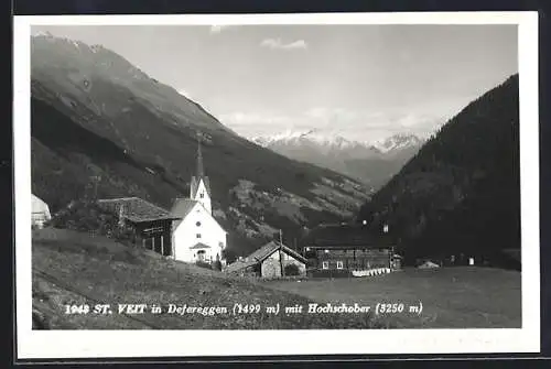 AK St. Veit in Defereggen, Ortspartie mit Kirche und Hochschober