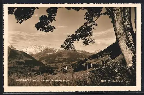 AK Innerberg bei Schruns, Panorama mit Kirche