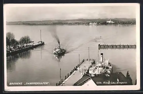 AK Bregenz, Einfahrt am Dampferhafen