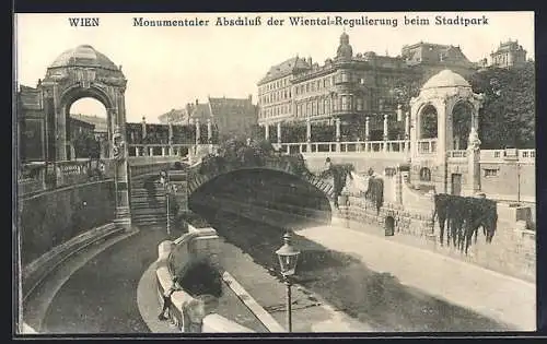 AK Wien, Monumentaler Abschluss der Wiental-Regulierung beim Stadtpark