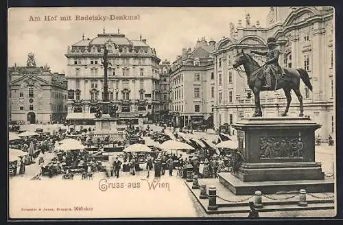 AK Wien, Am Hof mit Radetzky-Denkmal