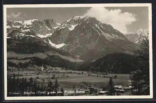 AK Blaiken-Scheffau, Teilansicht gegen den Wilden Kaiser