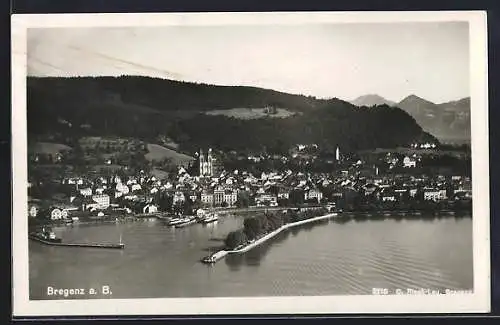 AK Bregenz a. B., Teilansicht mit Kirche