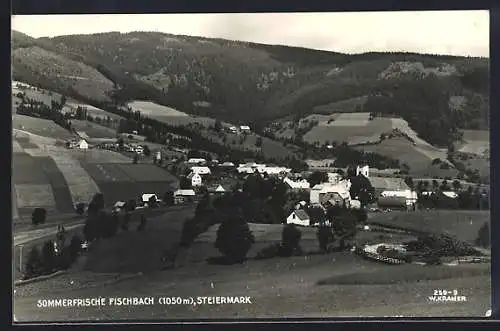 AK Fischbach /Steiermark, Teilansicht mit Bäumen