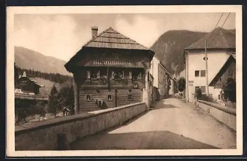 AK Mauterndorf, Brückenkeusche mit Strassenpartie