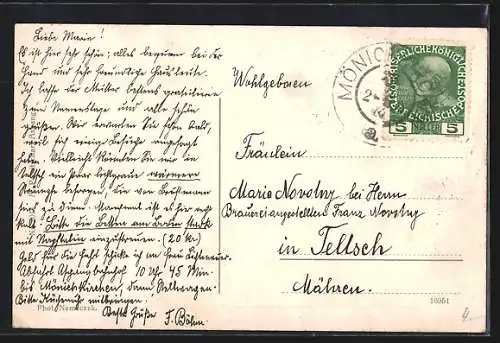 AK Mönichkirchen /N.-Oest., Ortsansicht aus der Vogelschau