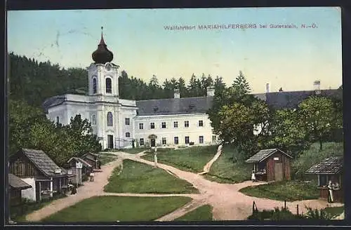 AK Gutenstein, Blick auf die Wallfahrtskirche Mariahilferberg