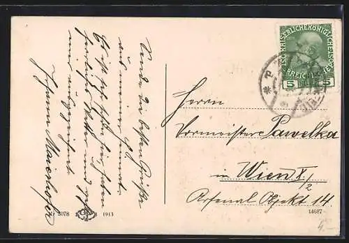 AK Hainfeld a. d. Gölsen, Ortsansicht aus der Vogelschau