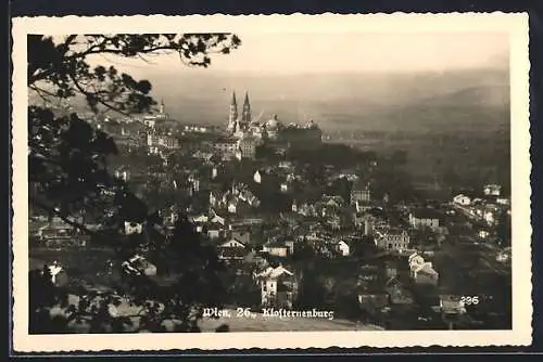 AK Klosterneuburg, Teilansicht aus der Vogelschau