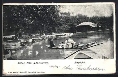 AK Laxenburg, Ruderboote am Stapelplatz