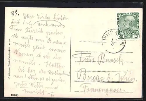 AK Wildalpen, Ortsansicht mit Bergmassiv