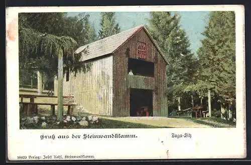 AK Steinwandklamm, Gasthaus Jaga-Sitz am Waldrand