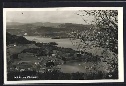 AK Reifnitz am Wörthersee, Ortsansicht mit Blick über die Umgebung