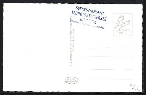 AK Eisenerz /Stmk., See-Restaurant Leopoldsteinersee, Bes. Albina Stegmüller, Terrasse gegen Pfaffenstein