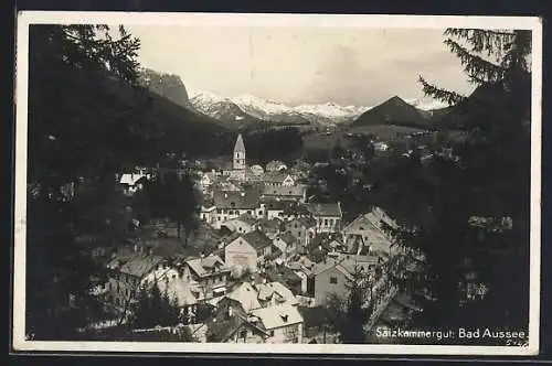 AK Bad Aussee /Salzkammergut, Ortsansicht aus der Vogelschau