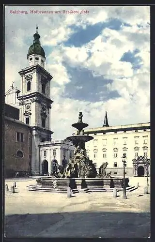 AK Salzburg, Hofbrunnen am Residenzplatz