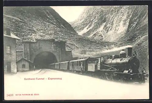 AK Gotthard-Express beim Verlassen des Tunnels