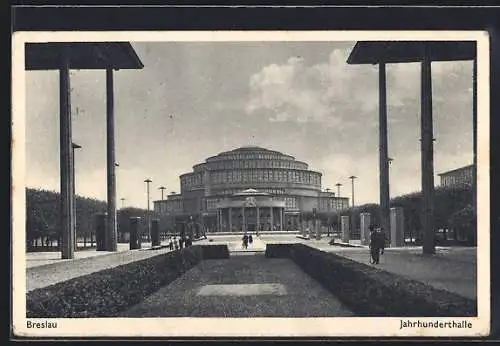 AK Breslau, Blick auf die Jahrhunderthalle