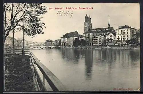 AK Zürich, Blick vom Bauernschänzli