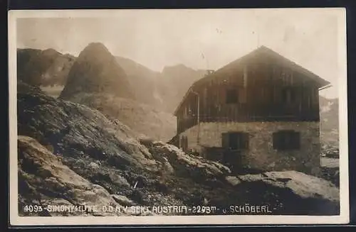 AK Simony-Hütte, Partie bei der Berghütte und Schöberl